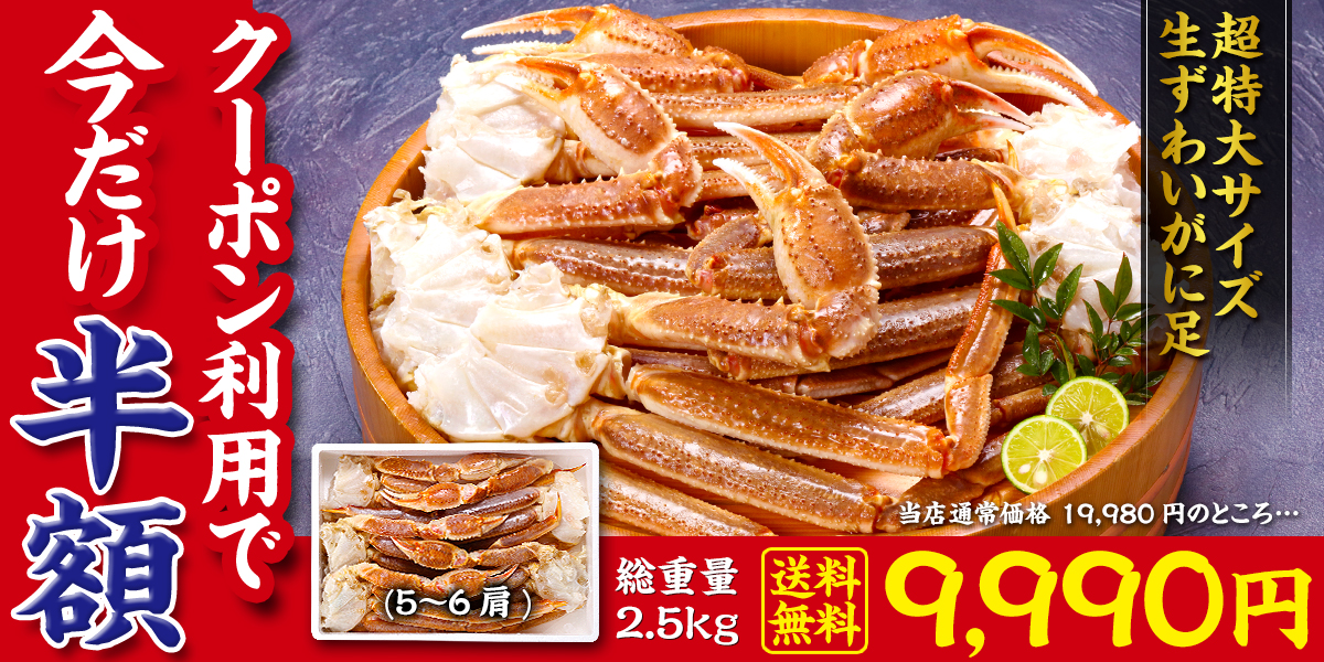 【希少バルダイ種】超特大サイズの生ずわいがに足