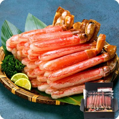【お刺身OK】選べる 生ずわいがにプレミアム太脚ポーション1kg/16～40本(500g×2袋) かに 蟹 カニ  お中元