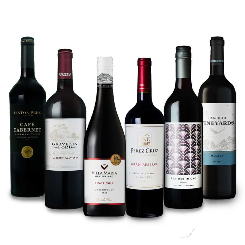 6ヵ国ニューワールド赤ワイン6本セット！ 金賞ワイン入り 飲み
