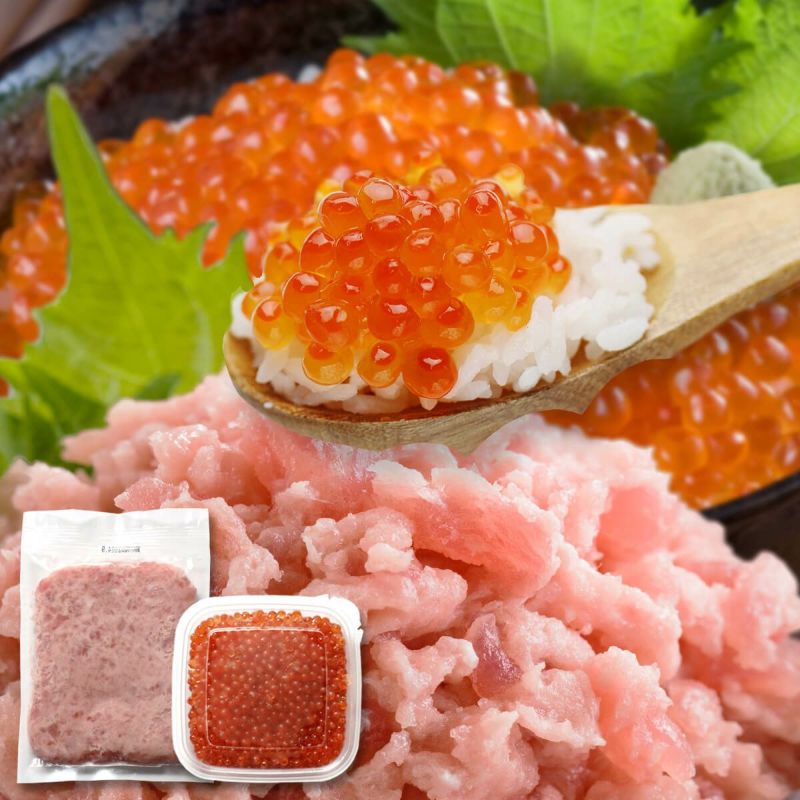いくらネギトロ丼　食品サンプル 詳細はこちら↓ ○サーモンいくらねぎトロ丼 ¥5,300 サーモンと